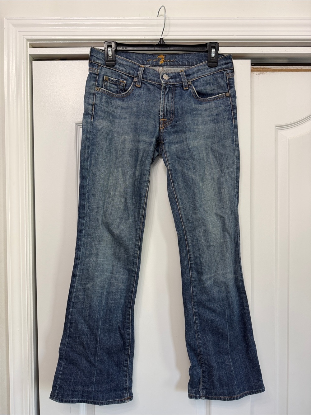 7 For All Mankind Women's Medium Blue Flare Jeans